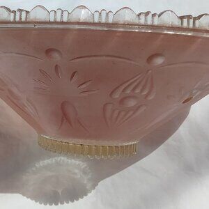 Antique pink 1940s ceiling light lamp shade